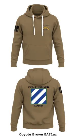 C co. 3/7 Infantry Store 1  Core Men's Hooded Performance Sweatshirt - EA71az