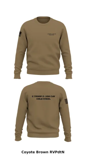 C Troop 2-108 CAV Store 1 Core Men's Crewneck Performance Sweatshirt - RVPdtN