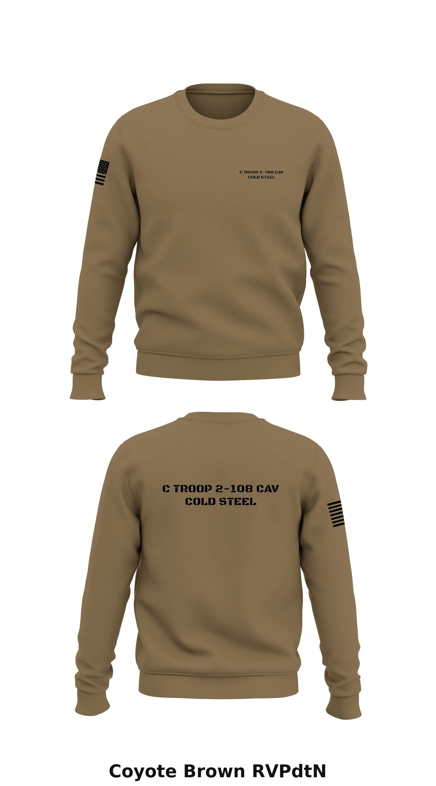 C Troop 2-108 CAV Store 1 Core Men's Crewneck Performance Sweatshirt - RVPdtN