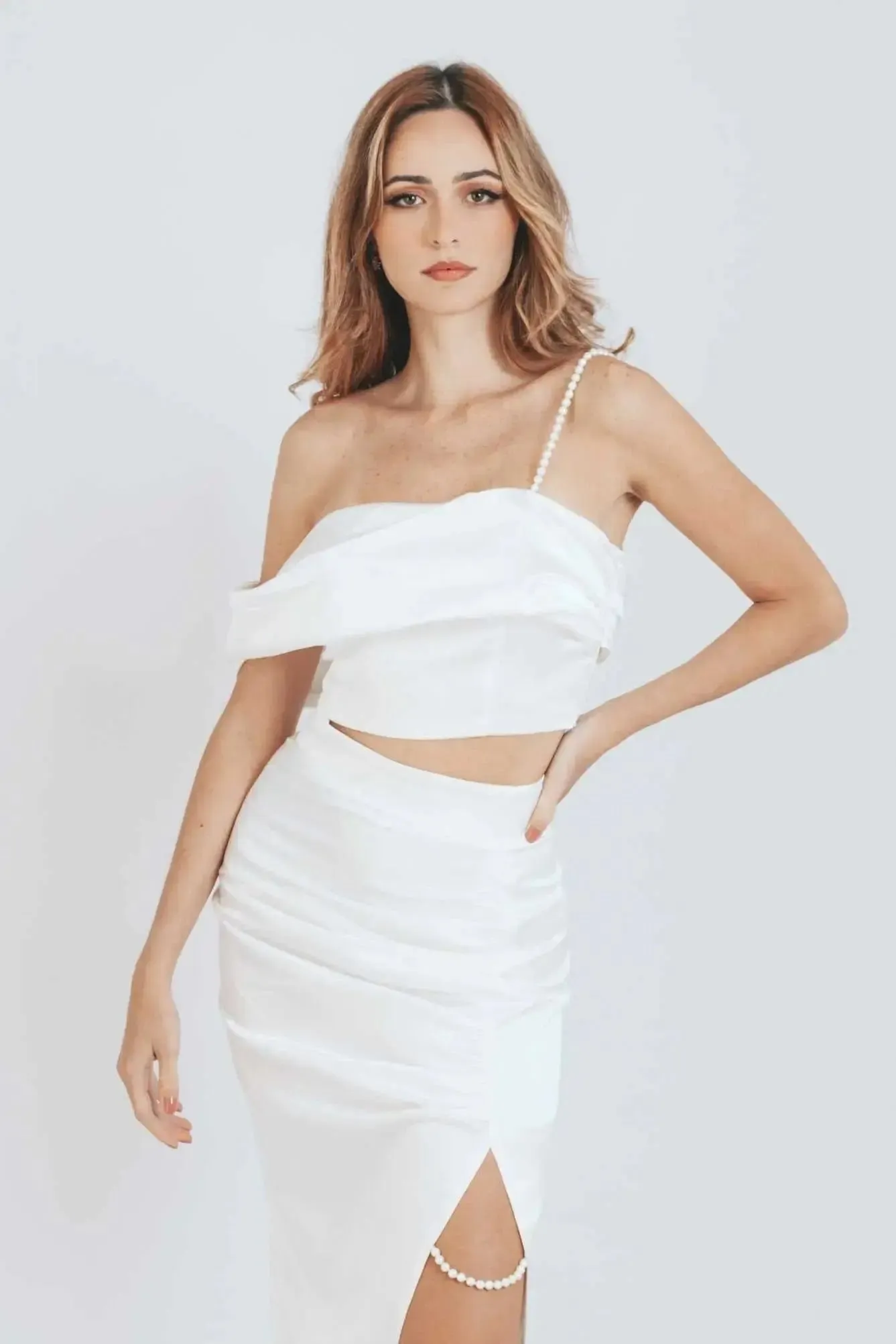 Call Me Yours White Diamond and Jade Skirt