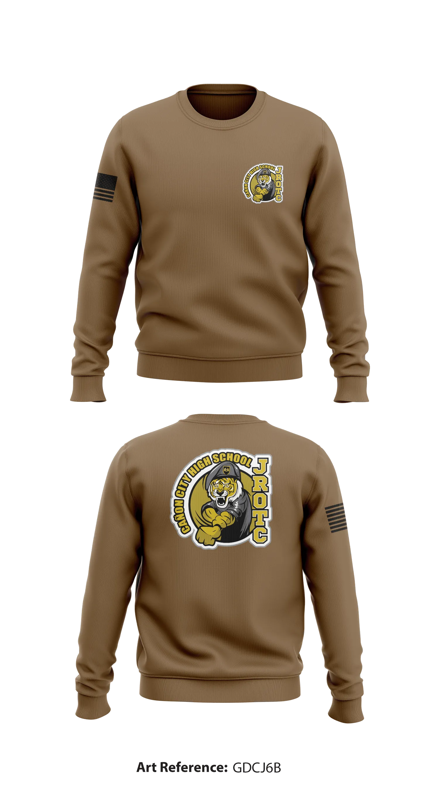 Canon City High School JROTC Store 1 Core Men's Crewneck Performance Sweatshirt - GDCj6B