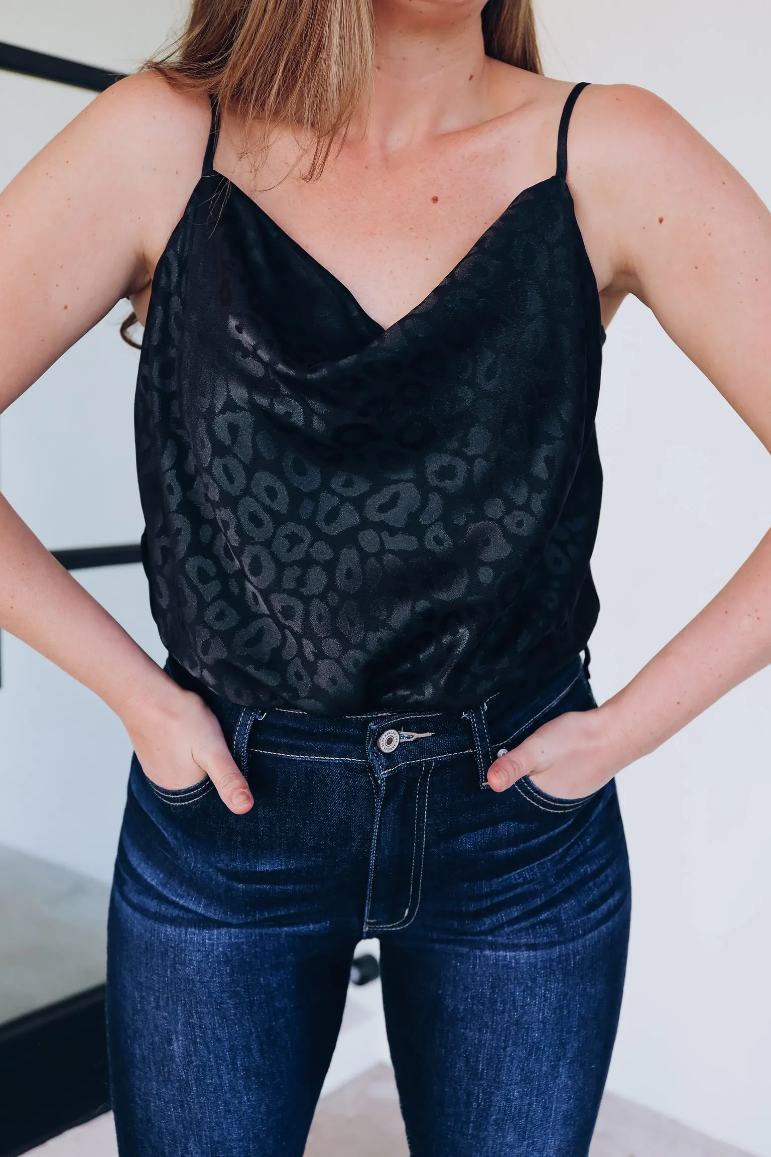 Capezio Cowl Neck Bodysuit - Black