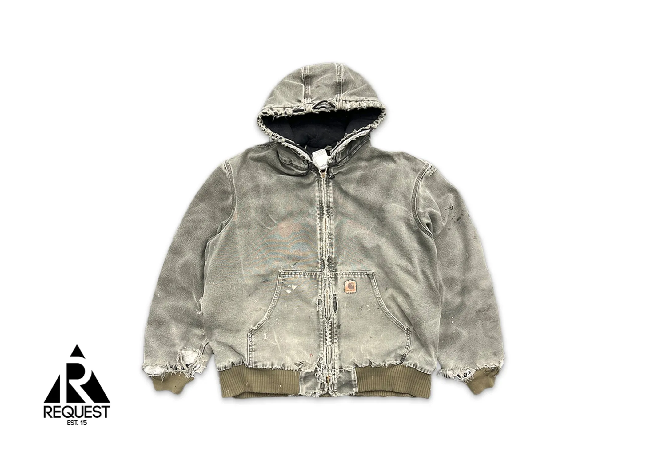 Carhartt Thrashed Hooded Zip Up Jacket "Moss"