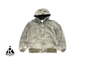 Carhartt Thrashed Hooded Zip Up Jacket "Moss"