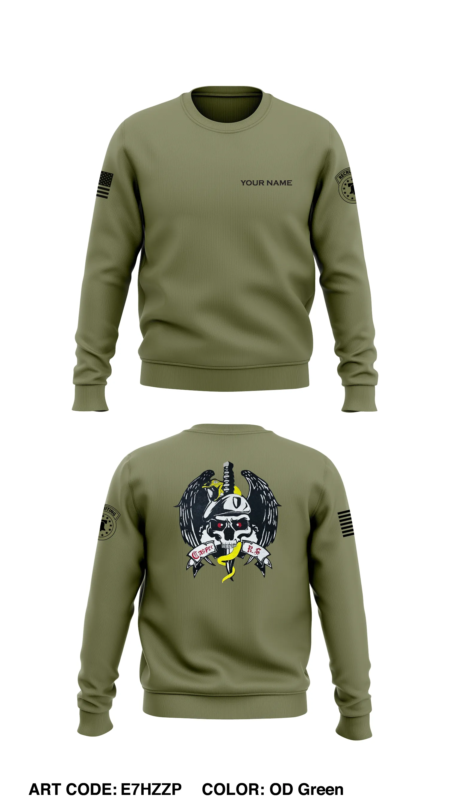 Casper Recruiting Station  Store 1 Core Men's Crewneck Performance Sweatshirt - E7HZZP