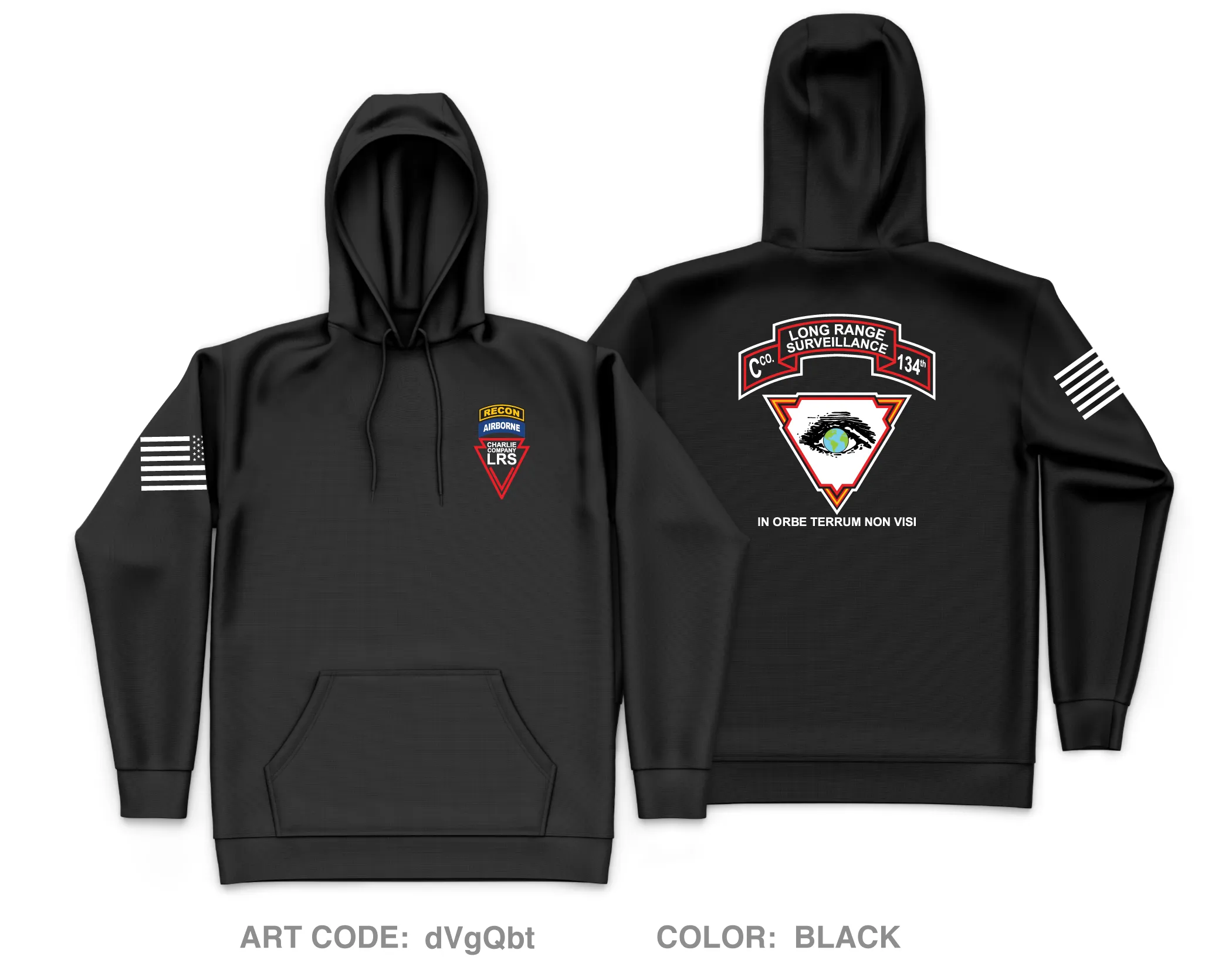 Cco (ABN~LRS) 1-134 INF BN Store 1 Core Men's Hooded Performance Sweatshirt - dVgQbt