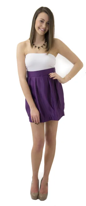 Charlotte Skirt- Plum- Poly Satin Unlined
