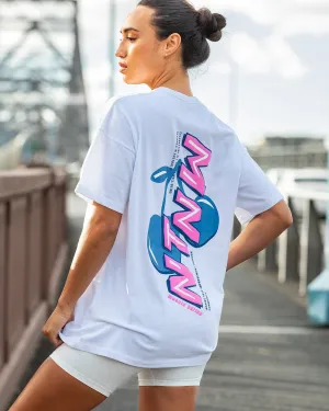 Cherry Oversized Tee - White