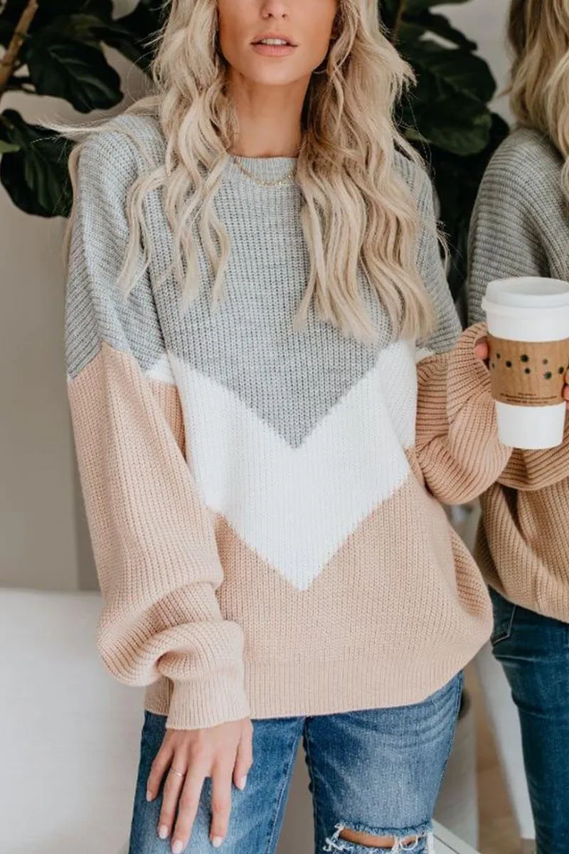 Chicindress Comfy Loose Stitching Sweater(2 Colors)