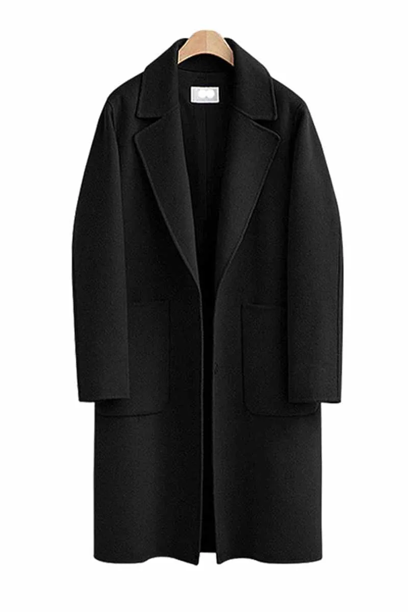 Chicindress Loose Thick Solid Color Coat