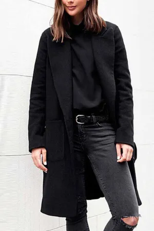 Chicindress Loose Thick Solid Color Coat
