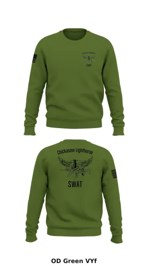 Chickasaw Lighthorse SWAT Store 1 Core Men's Crewneck Performance Sweatshirt - VYf