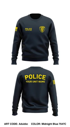 City of Bishop Police Department Store 1 Core Men's Crewneck Performance Sweatshirt - Adubbc