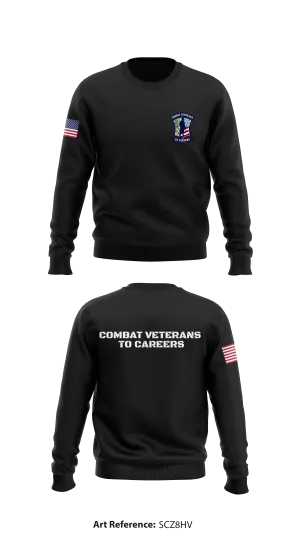 Combat Veterans to Careers Store 1 Core Men's Crewneck Performance Sweatshirt - sCz8hv