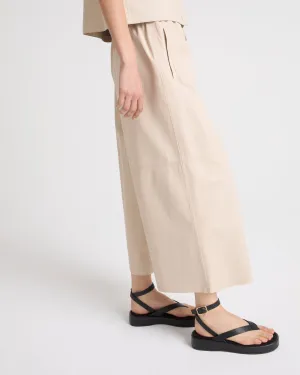 Culottes in fine lambskin leather