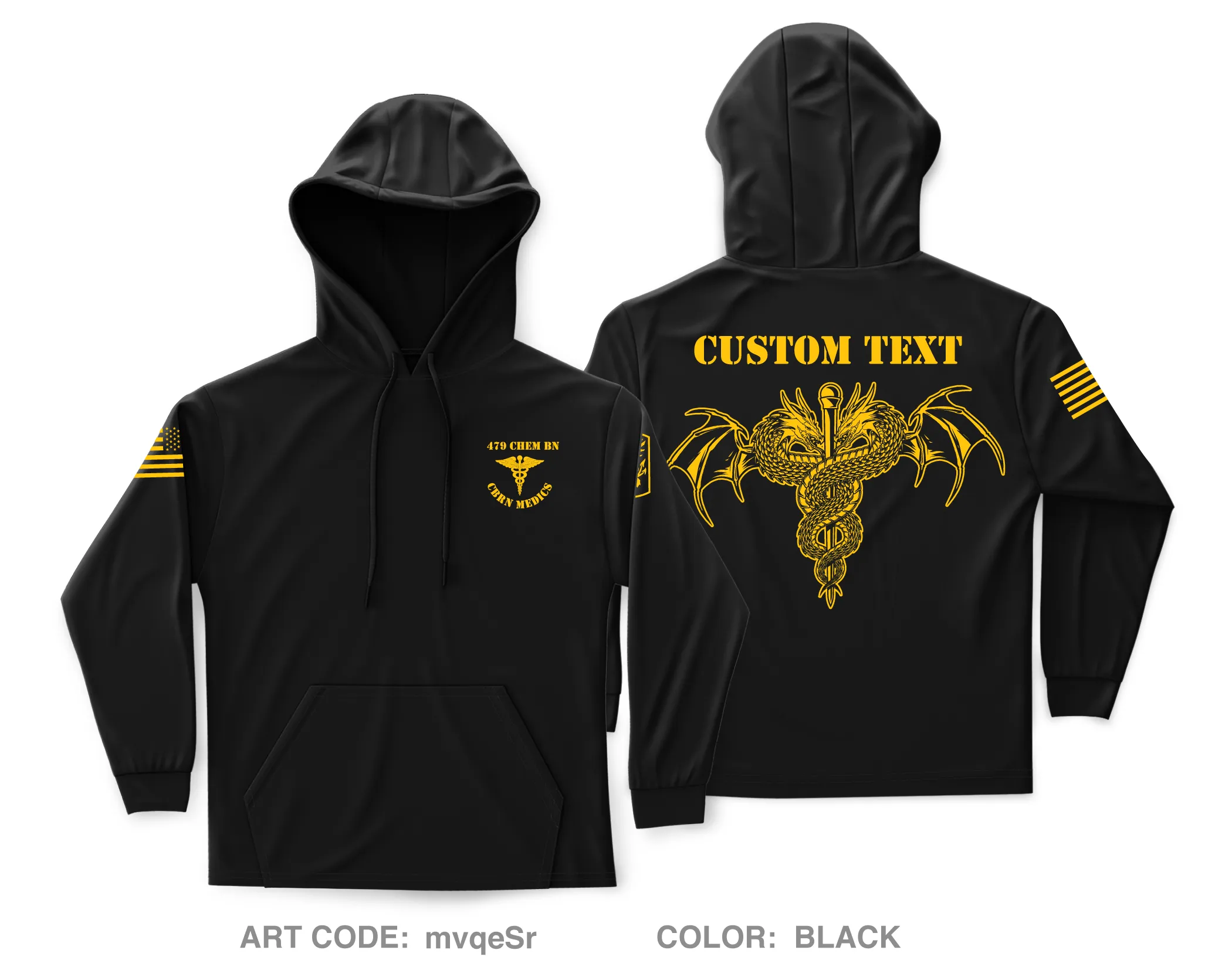 CUSTOM 479th CBRN BN Core Men's Hooded Performance Sweatshirt - mvqeSr