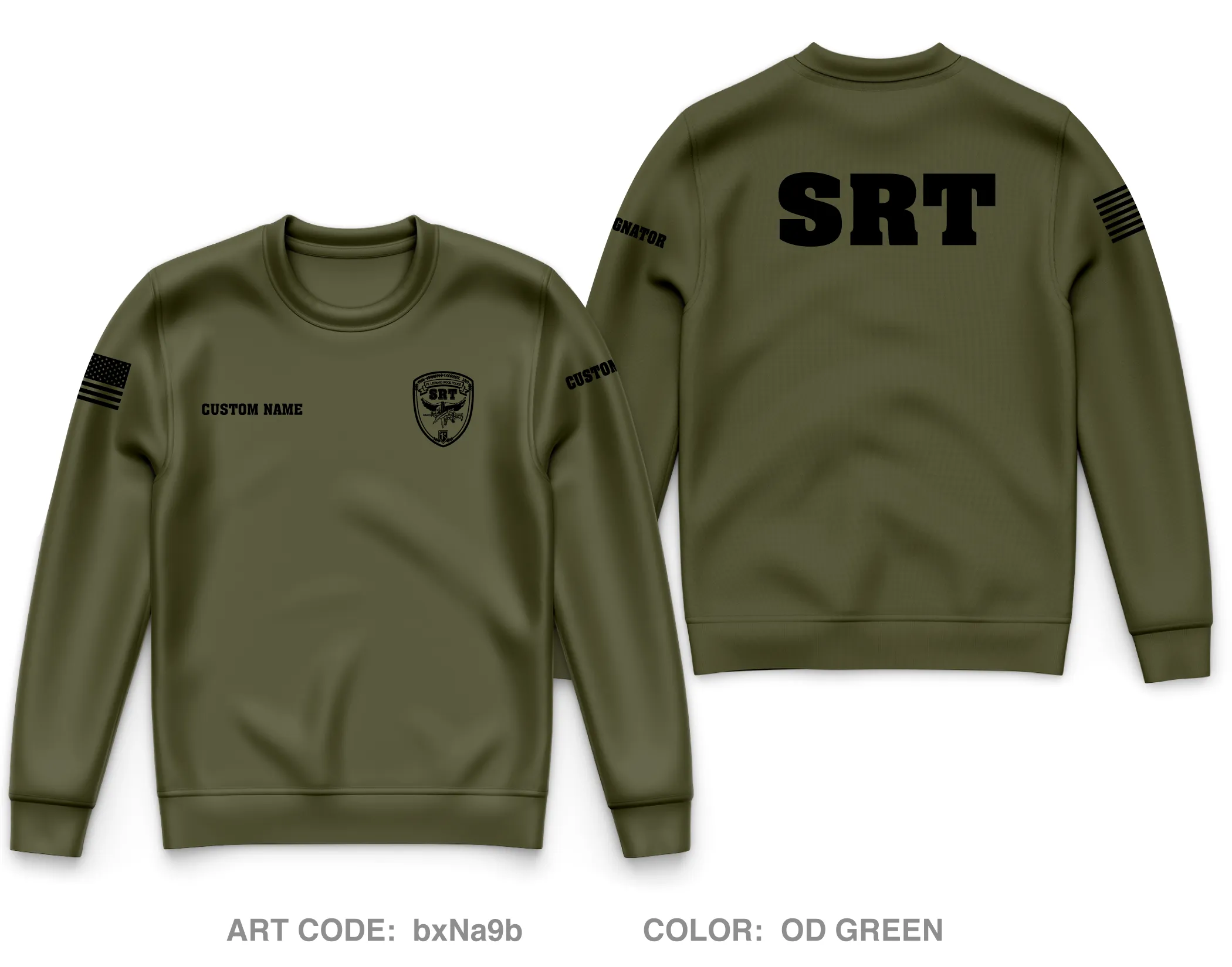 CUSTOM Department Of the army civilian police Core Men's Crewneck Performance Sweatshirt - bxNa9b