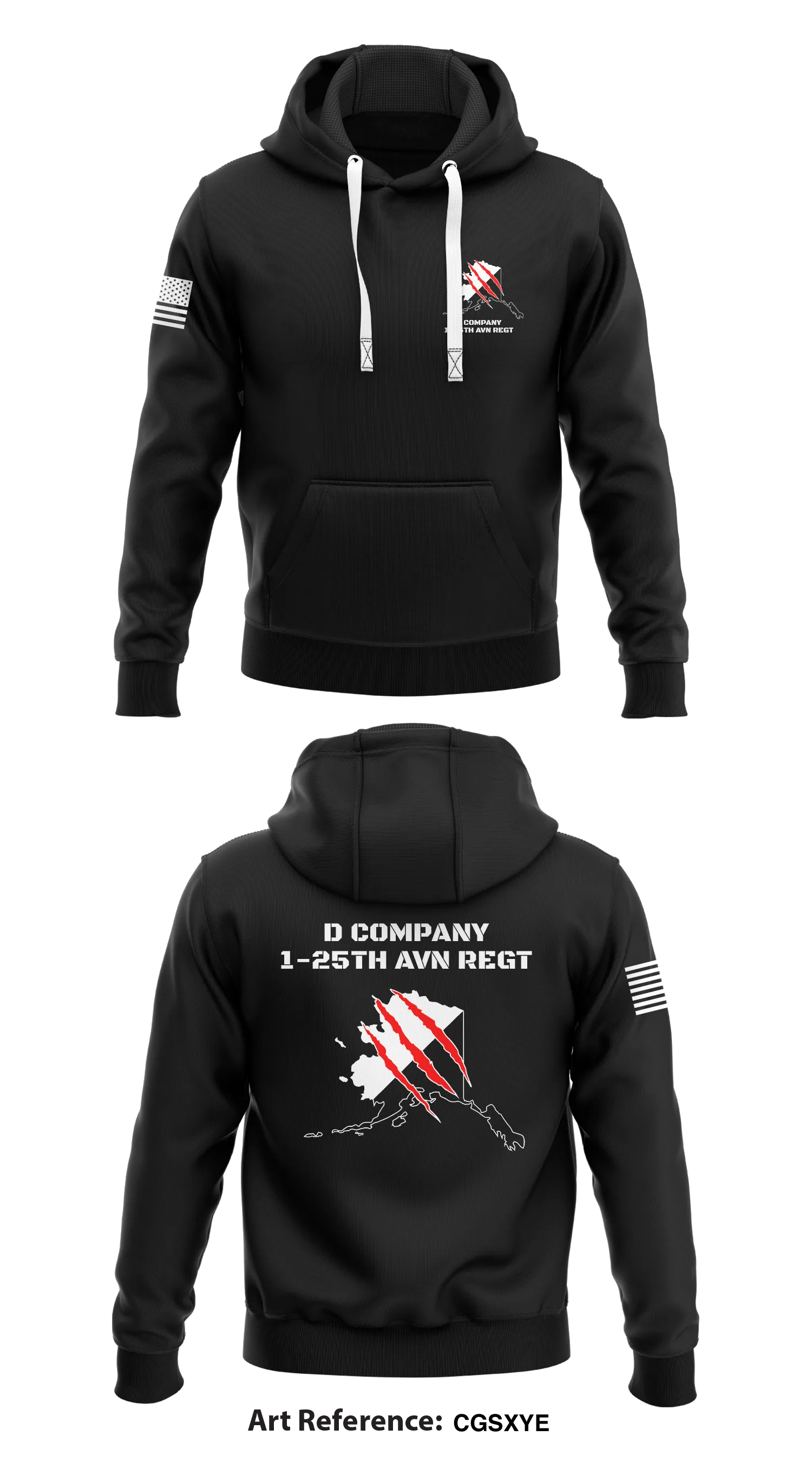 D Company, 1-25th AVN REGT Store 1  Core Men's Hooded Performance Sweatshirt - CGSxYe