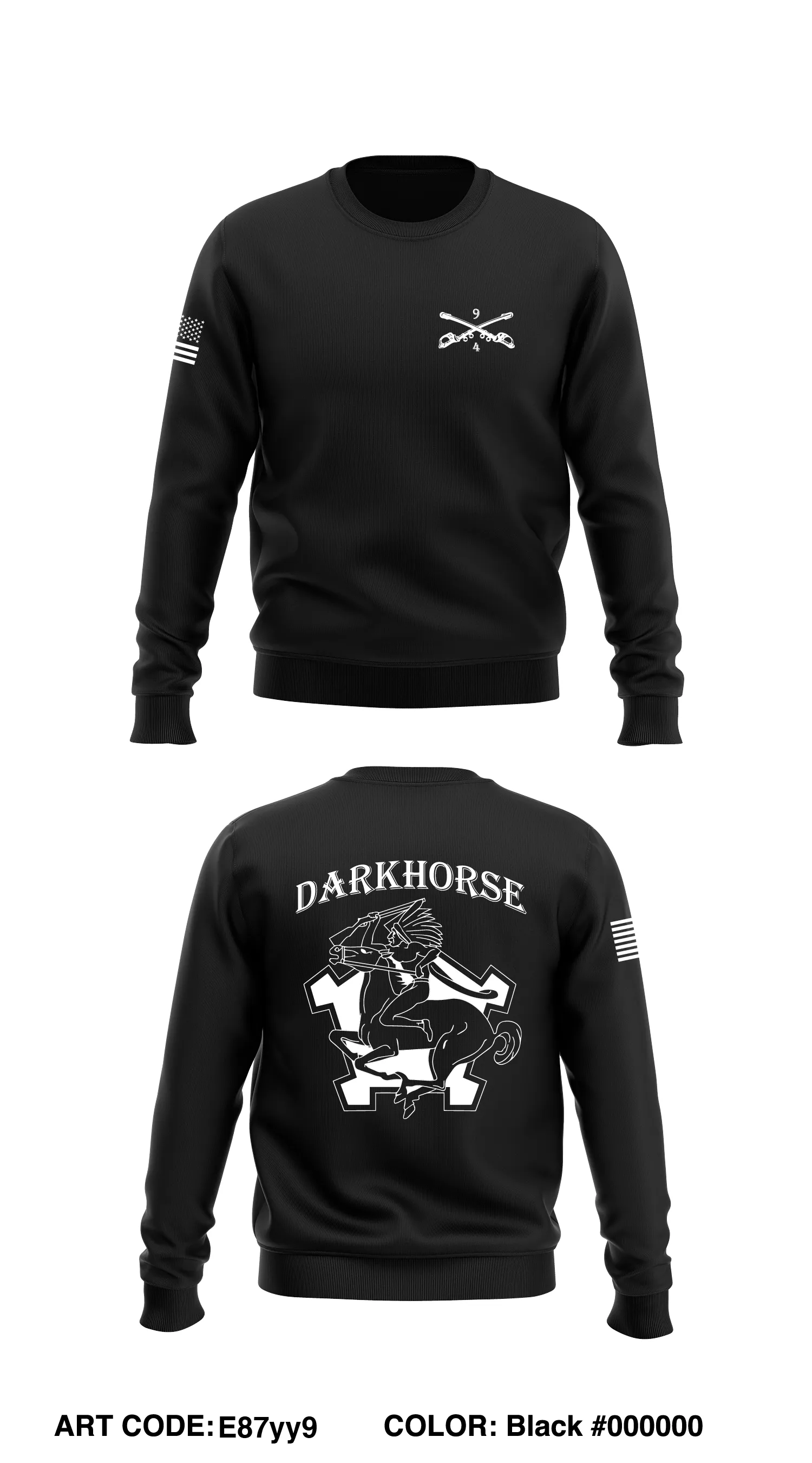 Darkhorse 4-9 CAV Core Men's Crewneck Performance Sweatshirt - E87yy9