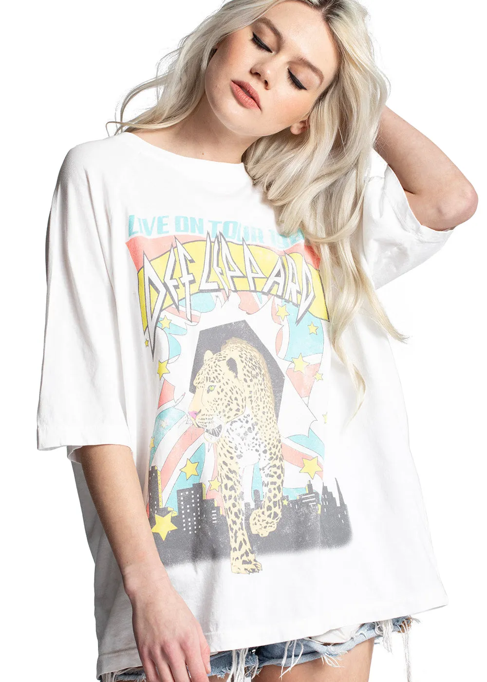 Def Leppard Live On Tour One Size Tee by Recycled Karma
