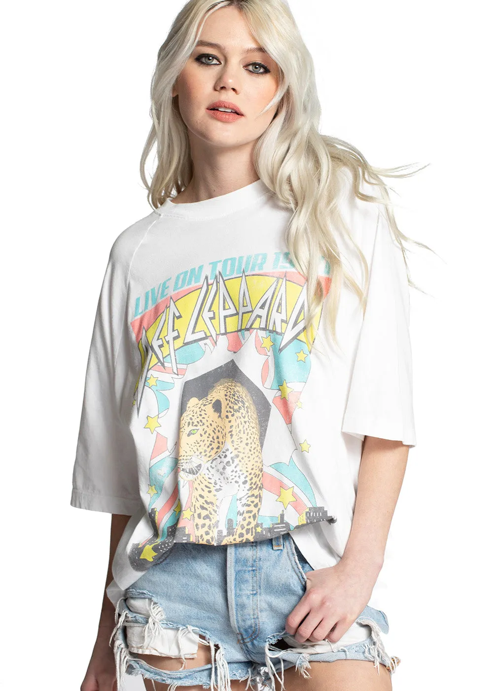 Def Leppard Live On Tour One Size Tee by Recycled Karma
