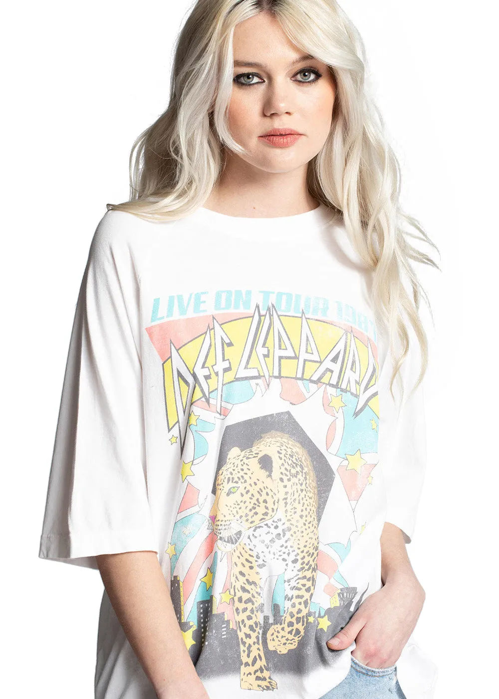 Def Leppard Live On Tour One Size Tee by Recycled Karma