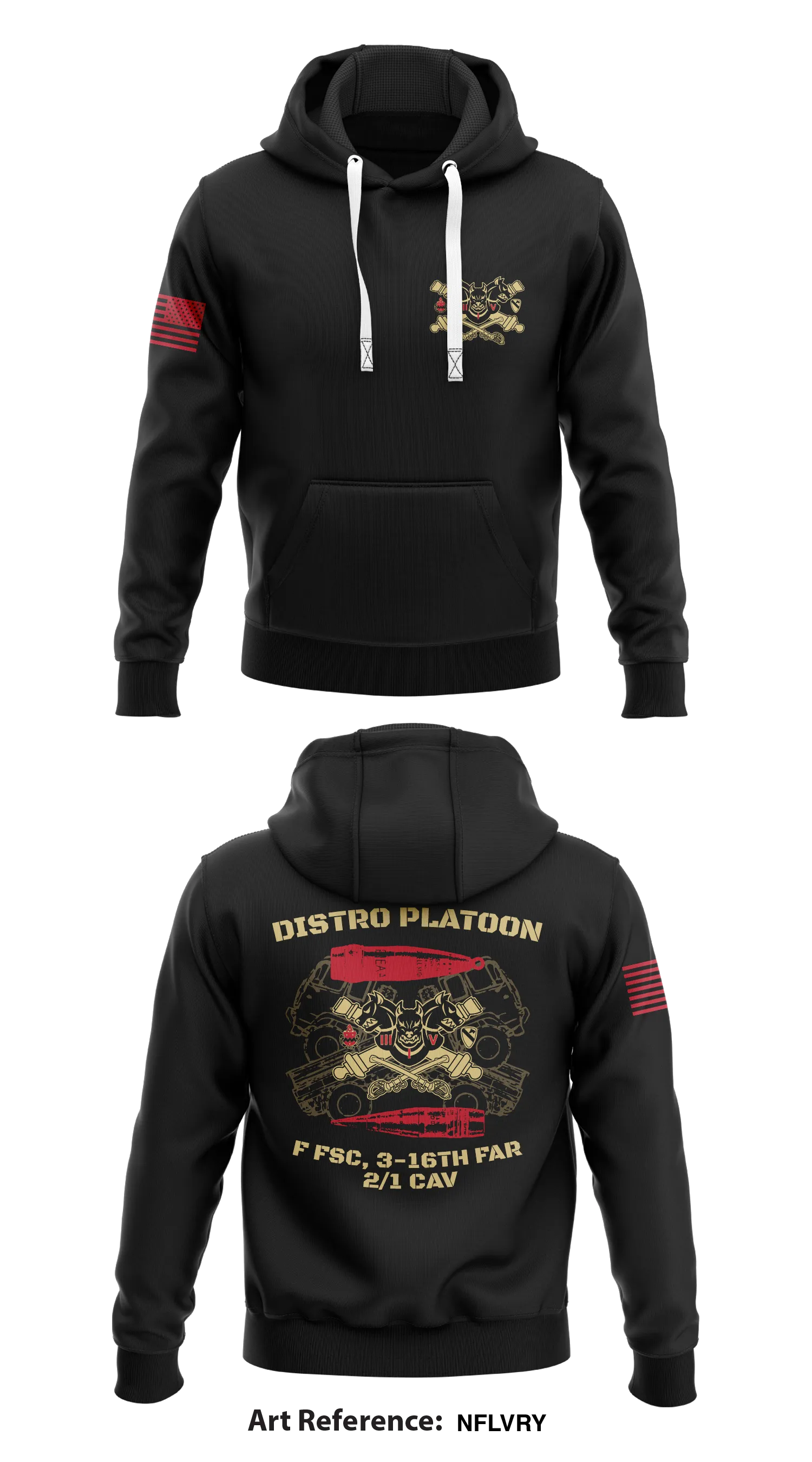 Distro Platoon, F FSC, 3-16th FAR, 2/1 CAV Store 1  Core Men's Hooded Performance Sweatshirt - nFLvRY