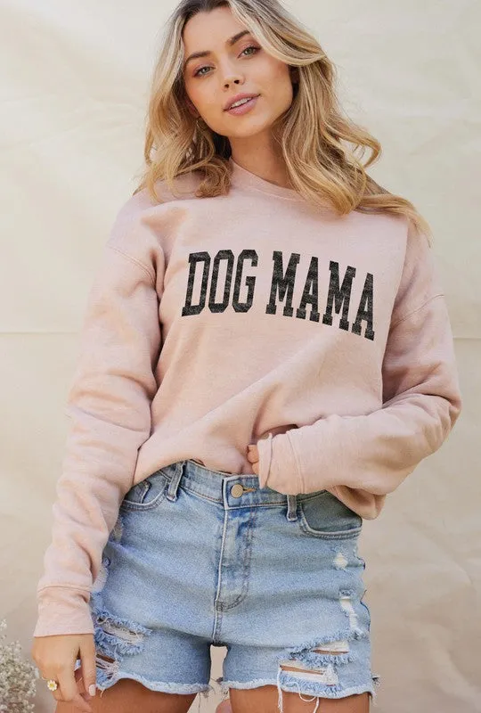 DOG MAMA Unisex Crewneck Pullover Sweatshirt