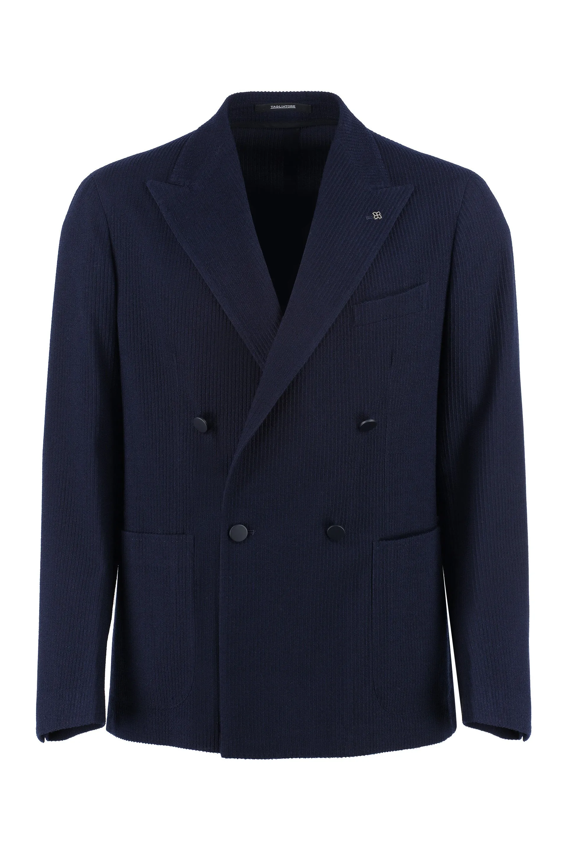Double-breasted wool blazer