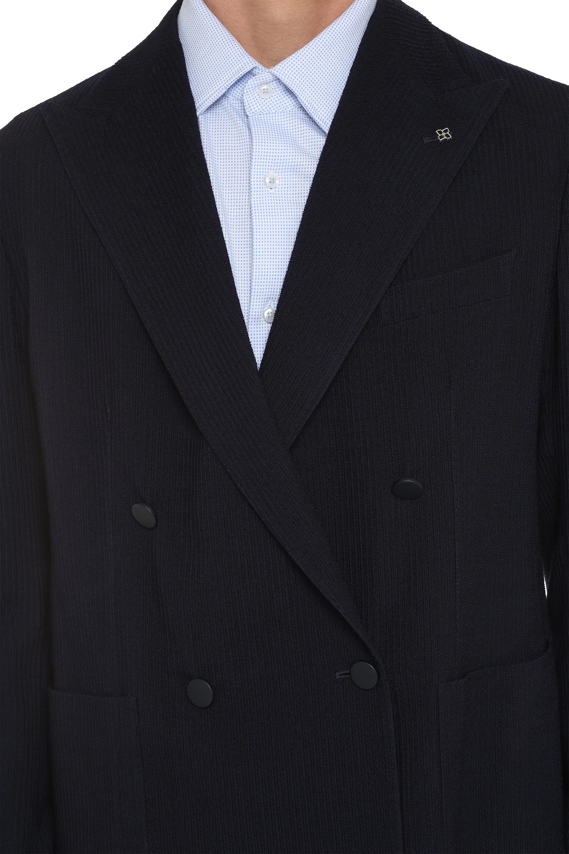 Double-breasted wool blazer