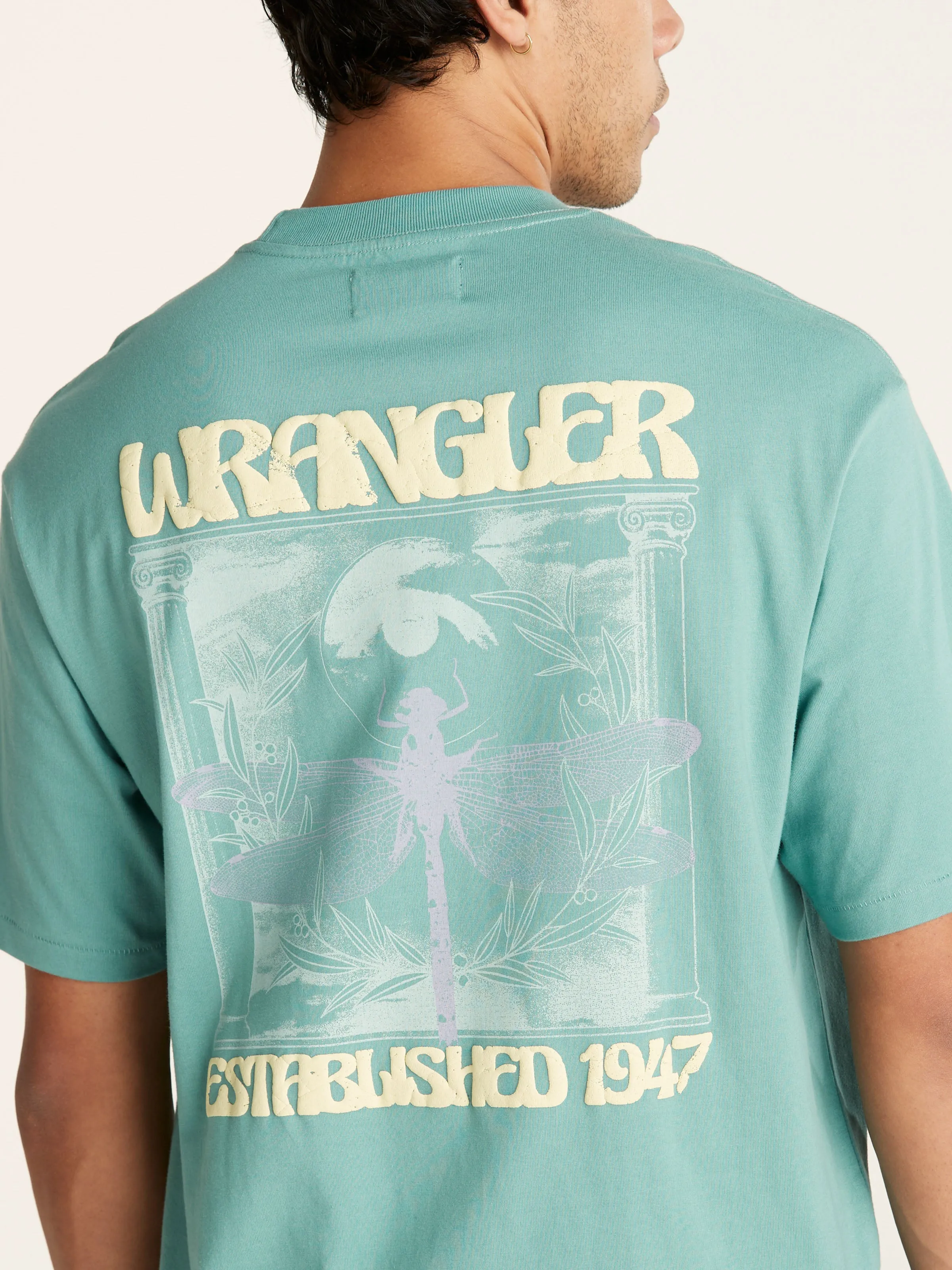 DRAGON FLY SLACKER TEE - OVERCAST BLUE