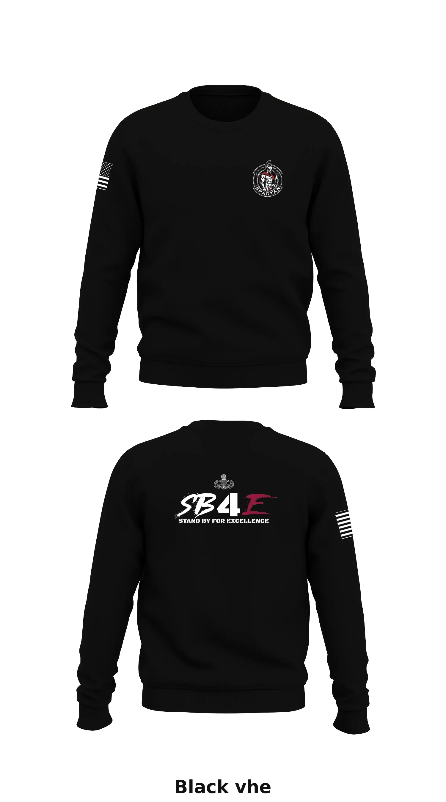 ECHO COMPANY "SPARTANS", 307th AEB Store 1 Core Men's Crewneck Performance Sweatshirt - vhe