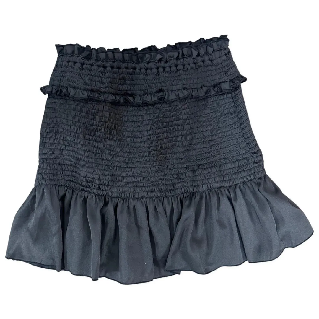 FBZ Global Love Black Satin Skirt