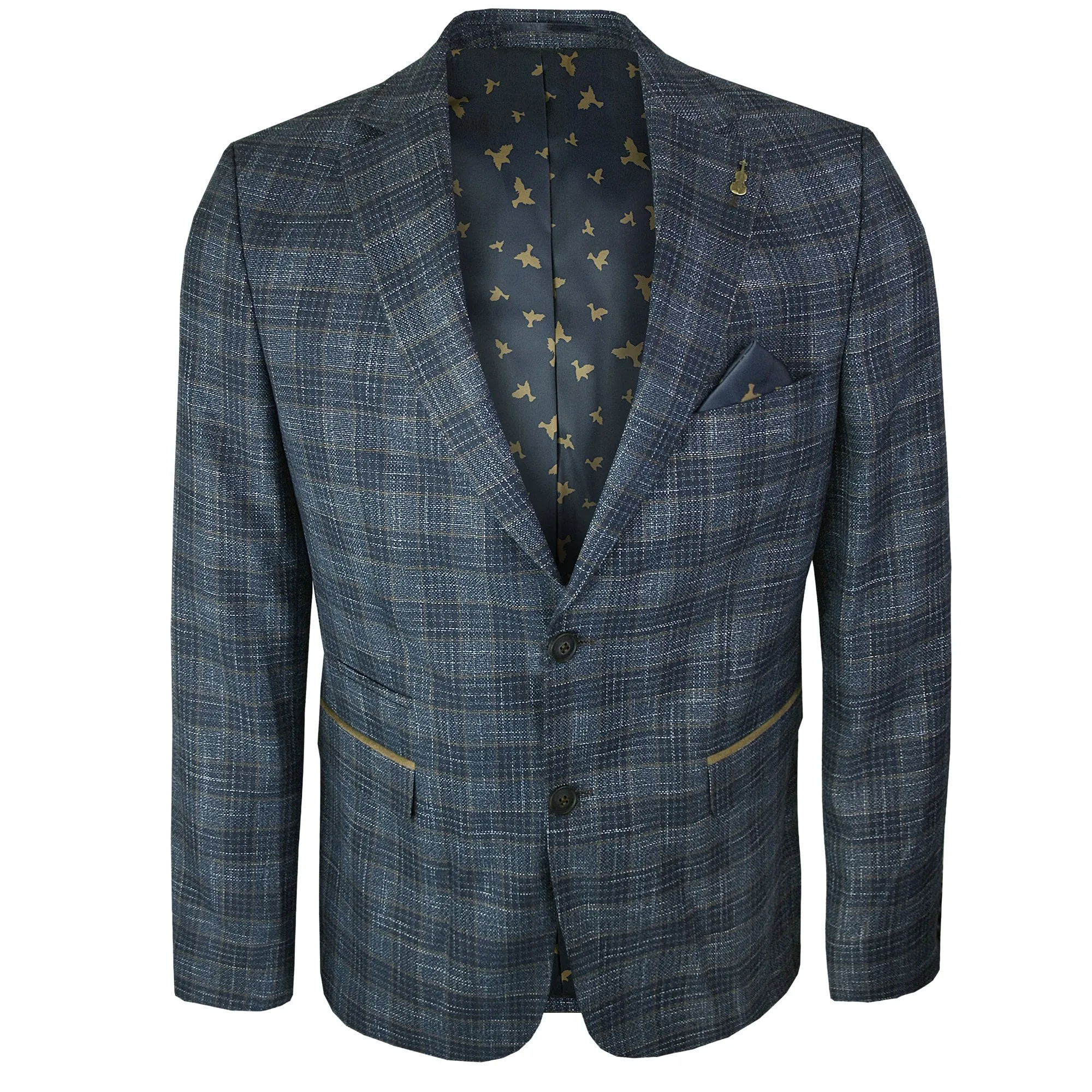 Fratelli Uniti Fjk1043 Check Blazer Navy