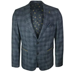 Fratelli Uniti Fjk1043 Check Blazer Navy