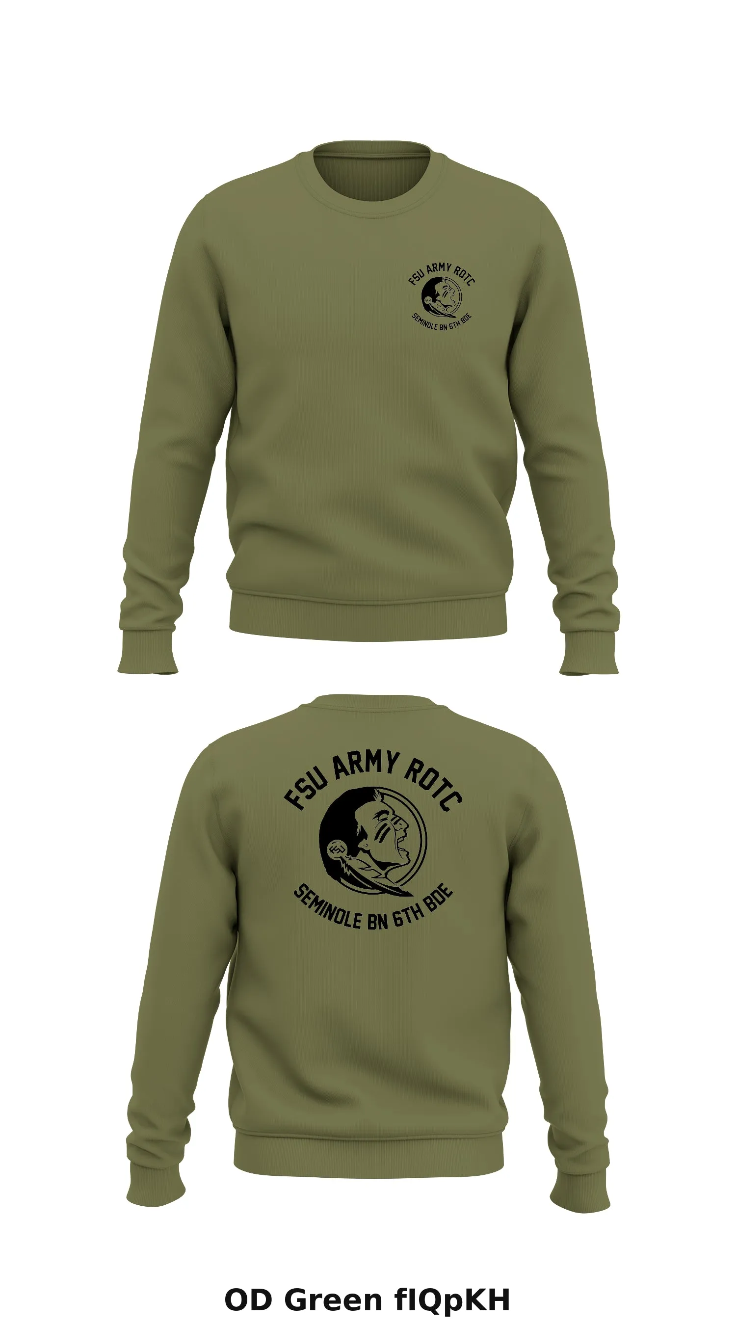 FSU Army ROTC, Seminole BN, 6th B Store 1 Core Men's Crewneck Performance Sweatshirt - fIQpKH