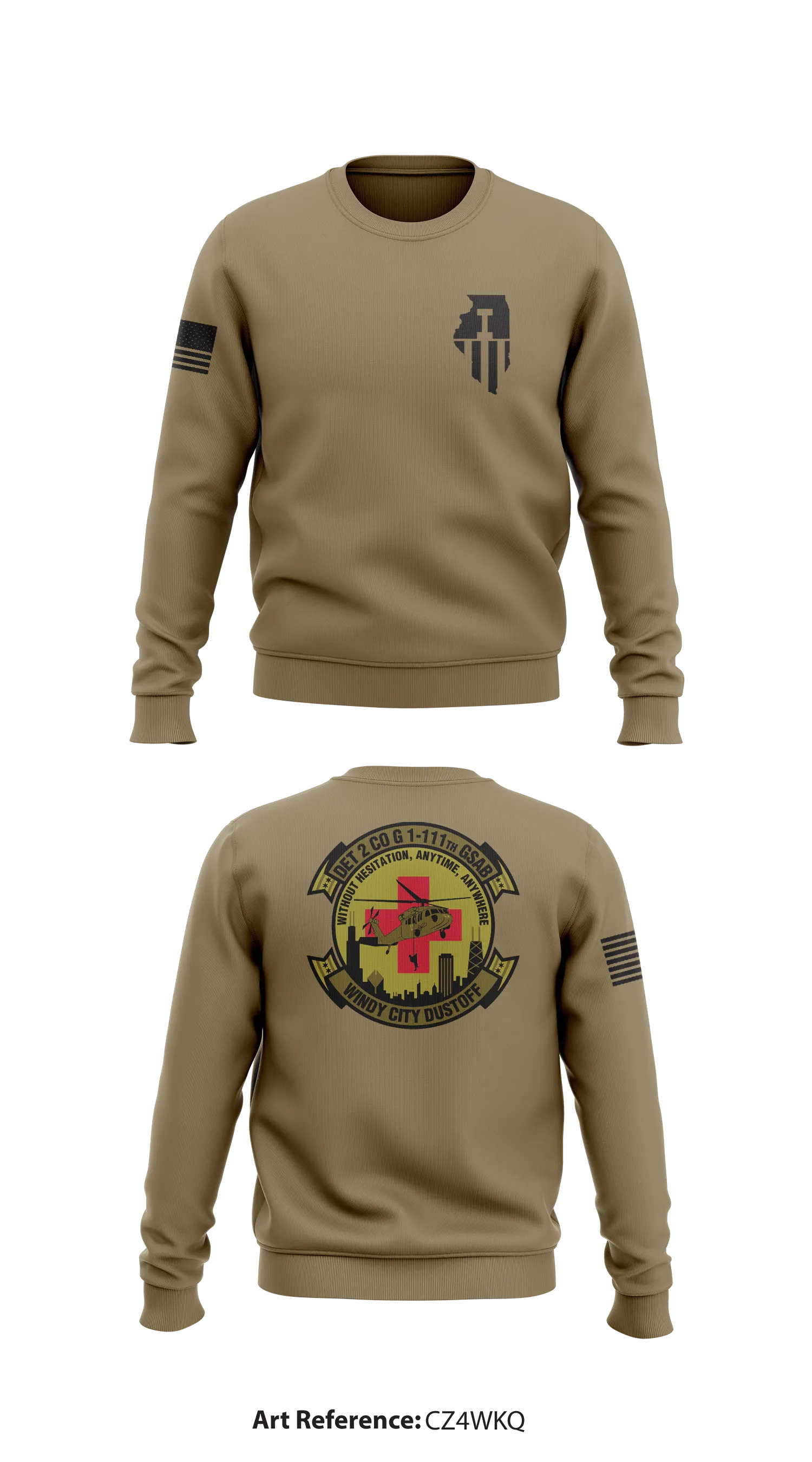 G111 Windy City Dustoff Core Men's Crewneck Performance Sweatshirt - cZ4wKQ