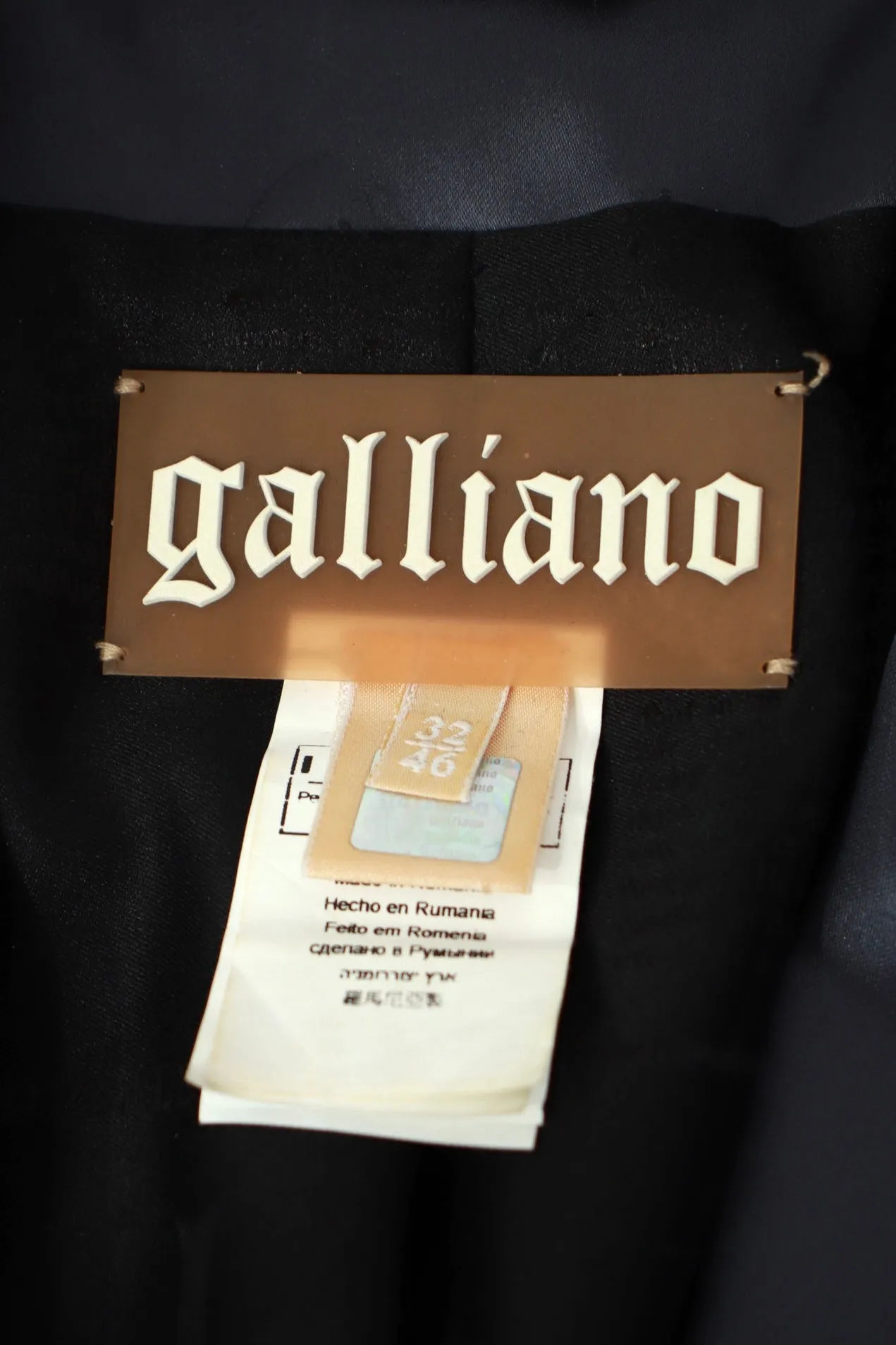 Galliano Satin Belted Blazer*