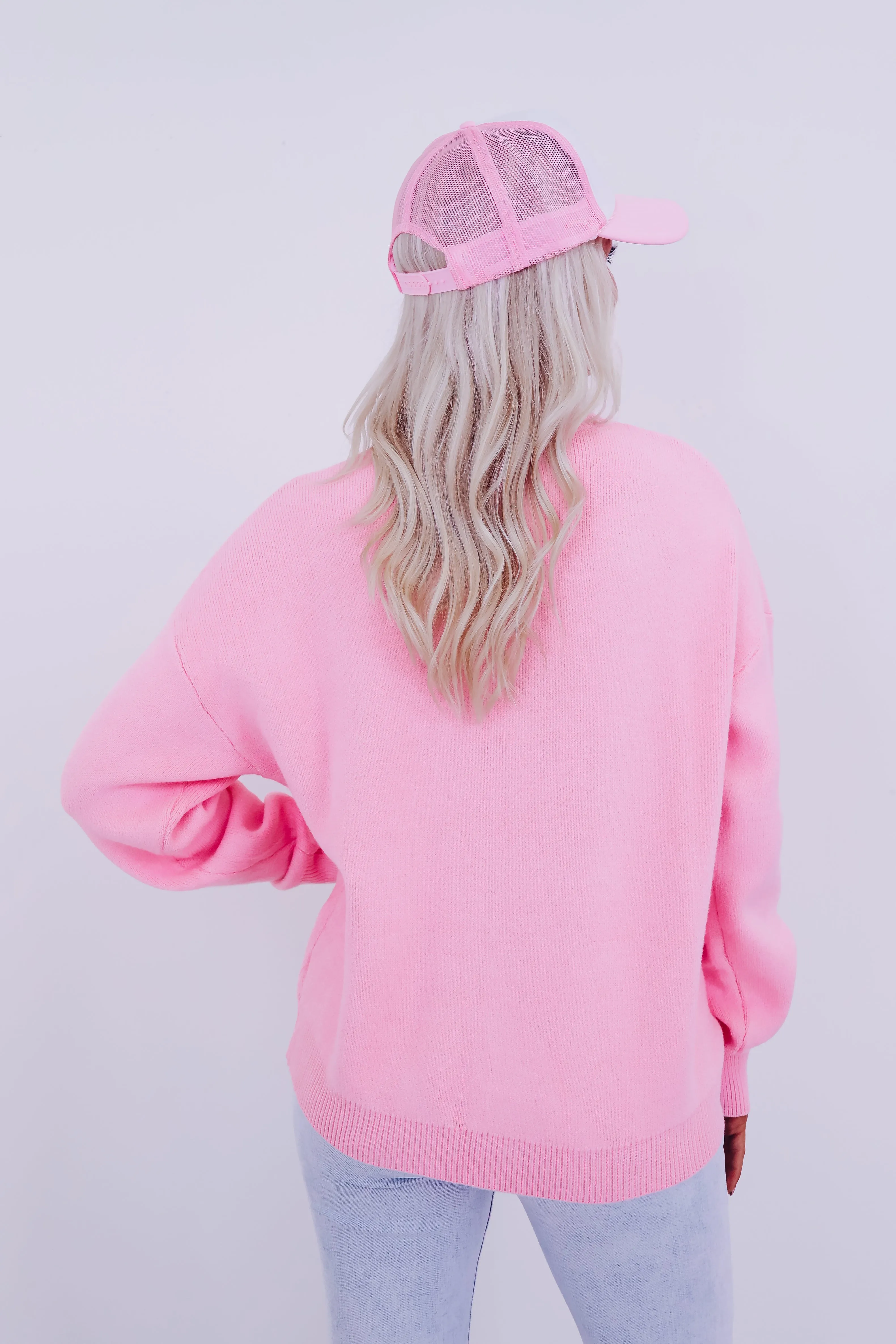 Garland Ornament Sequin Sweater  - Pink