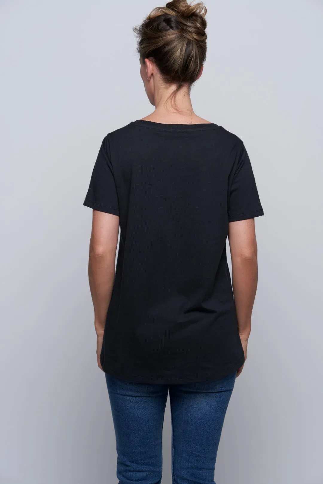 Glendale Cat Pocket Tee - Black