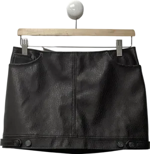 H&M Brown Vegan Leather Skirt UK 8