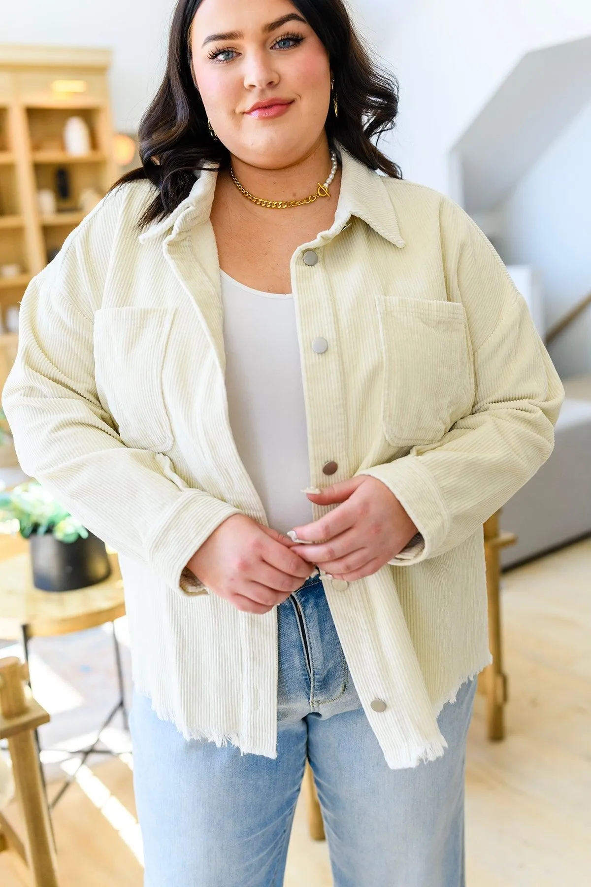 Hazel Blues® |  Invested in You Corduroy Shacket