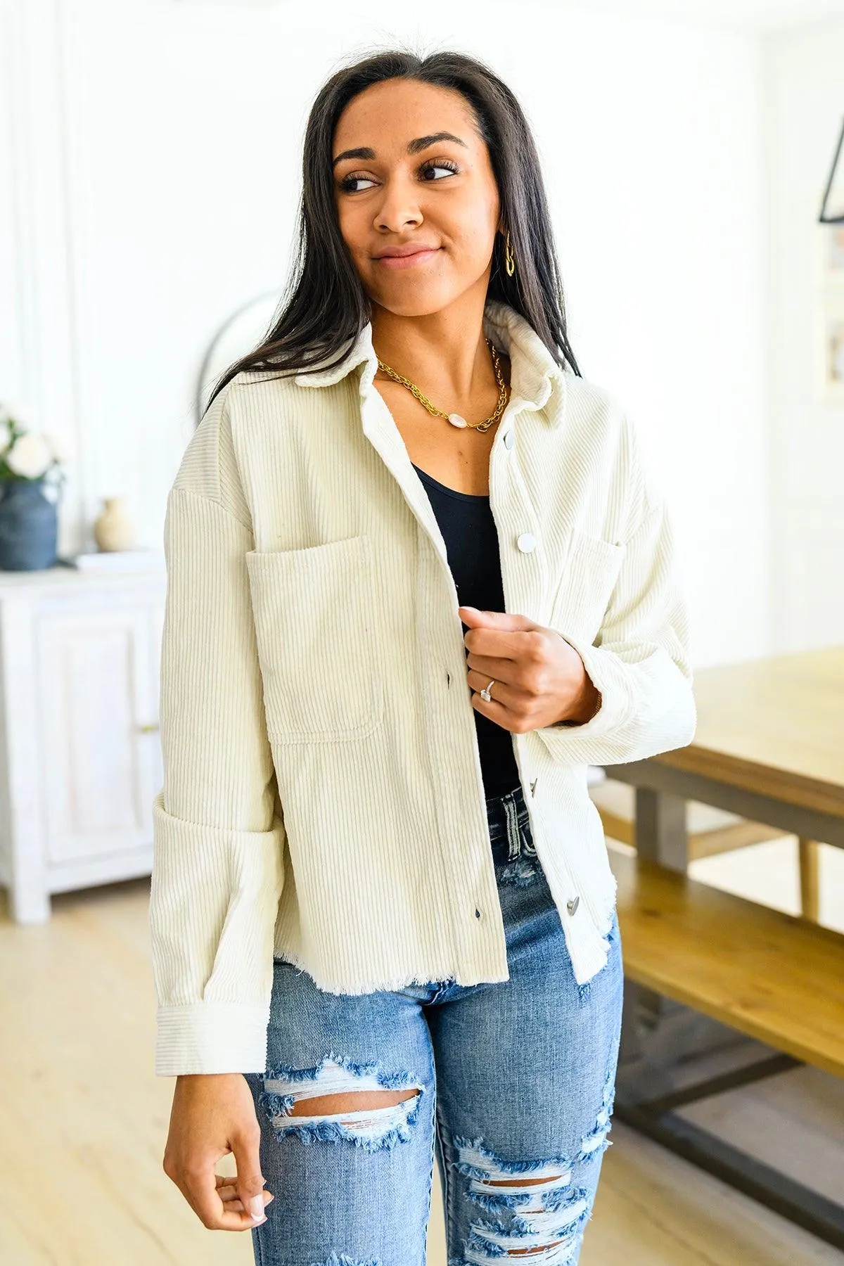 Hazel Blues® |  Invested in You Corduroy Shacket