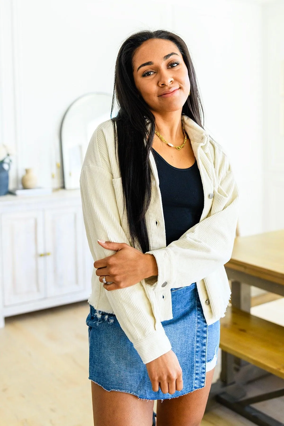 Hazel Blues® |  Invested in You Corduroy Shacket