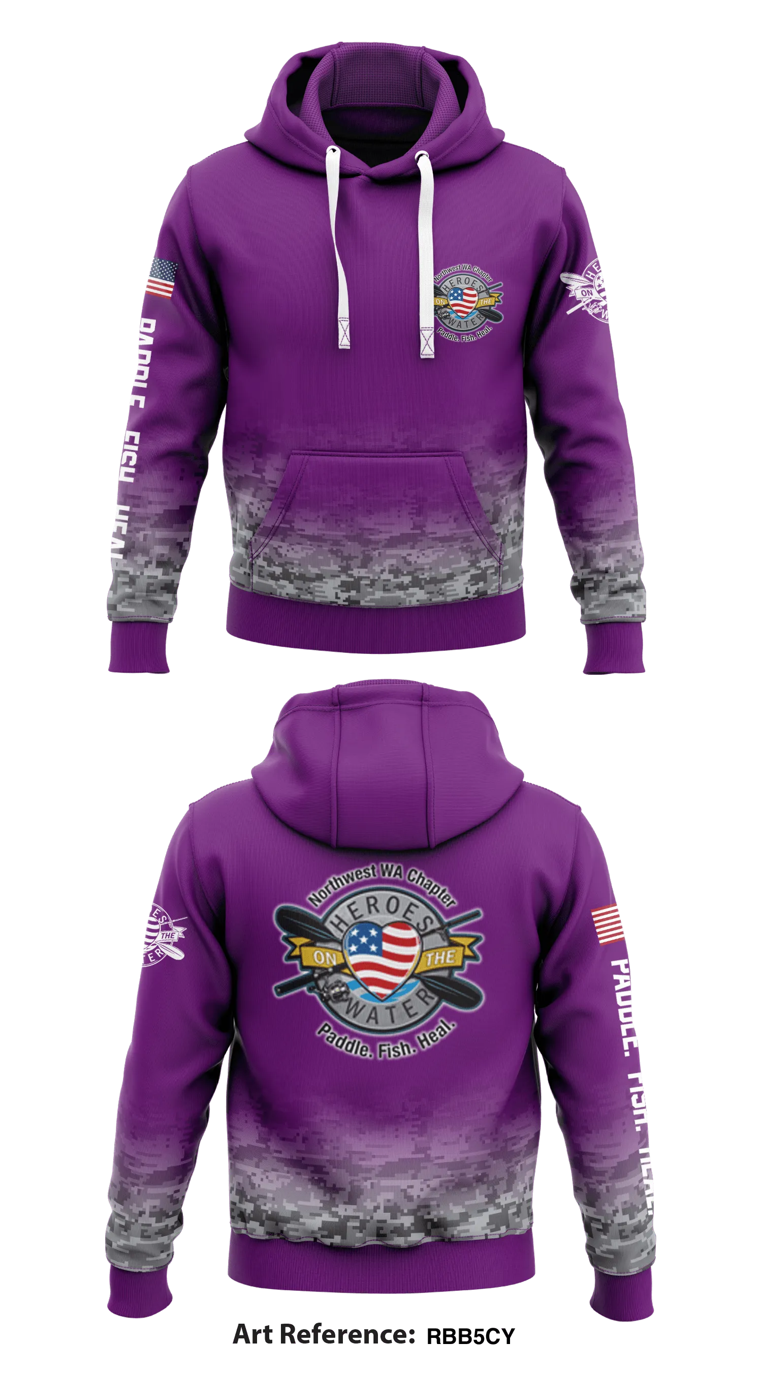 Heroes On the Water Northwest WA Chapter Store 1  Core Men's Hooded Performance Sweatshirt - rbB5Cy