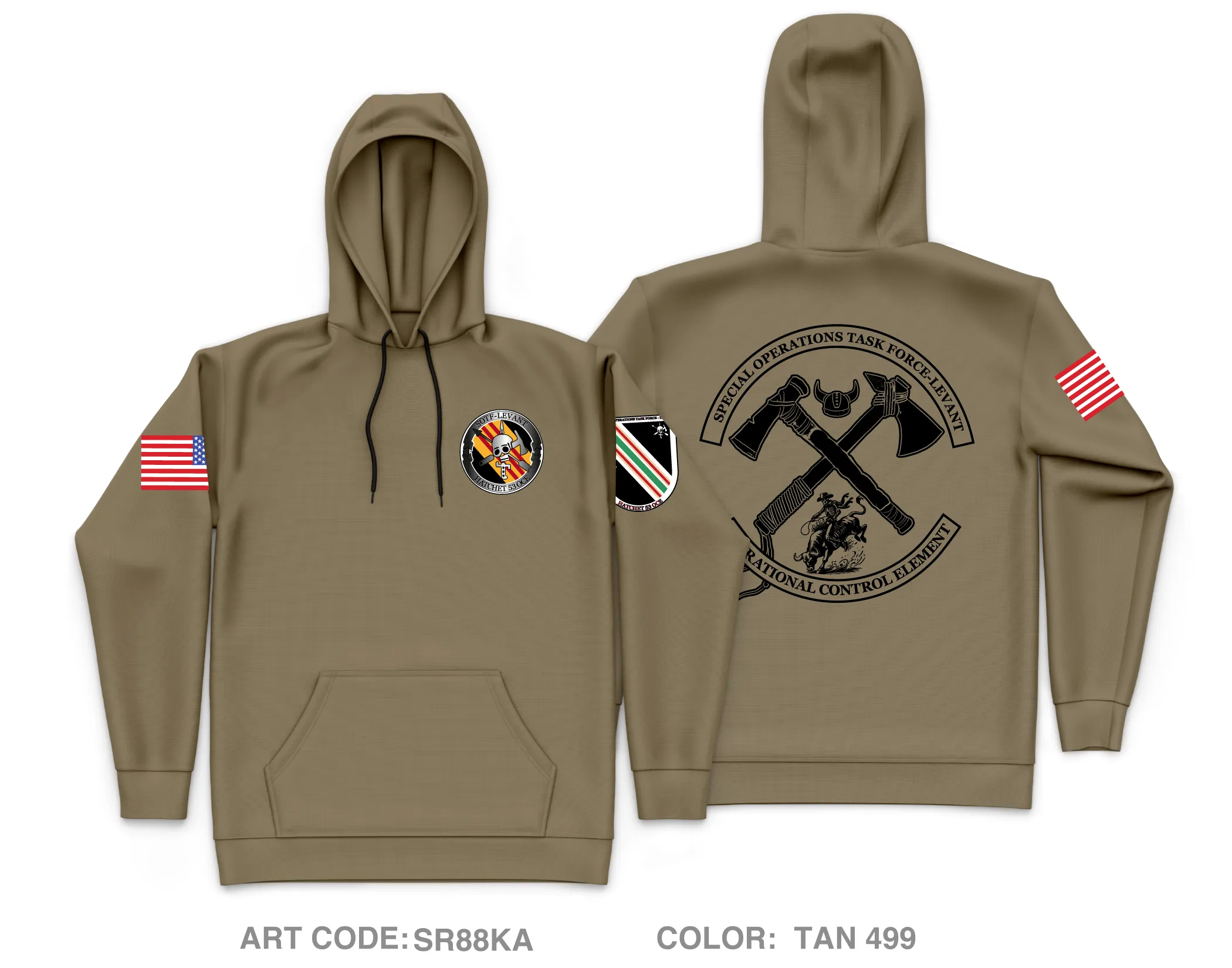 HHC, 3rd BN, 5th SFG(A) Core Men's Hooded Performance Sweatshirt - SR88KA