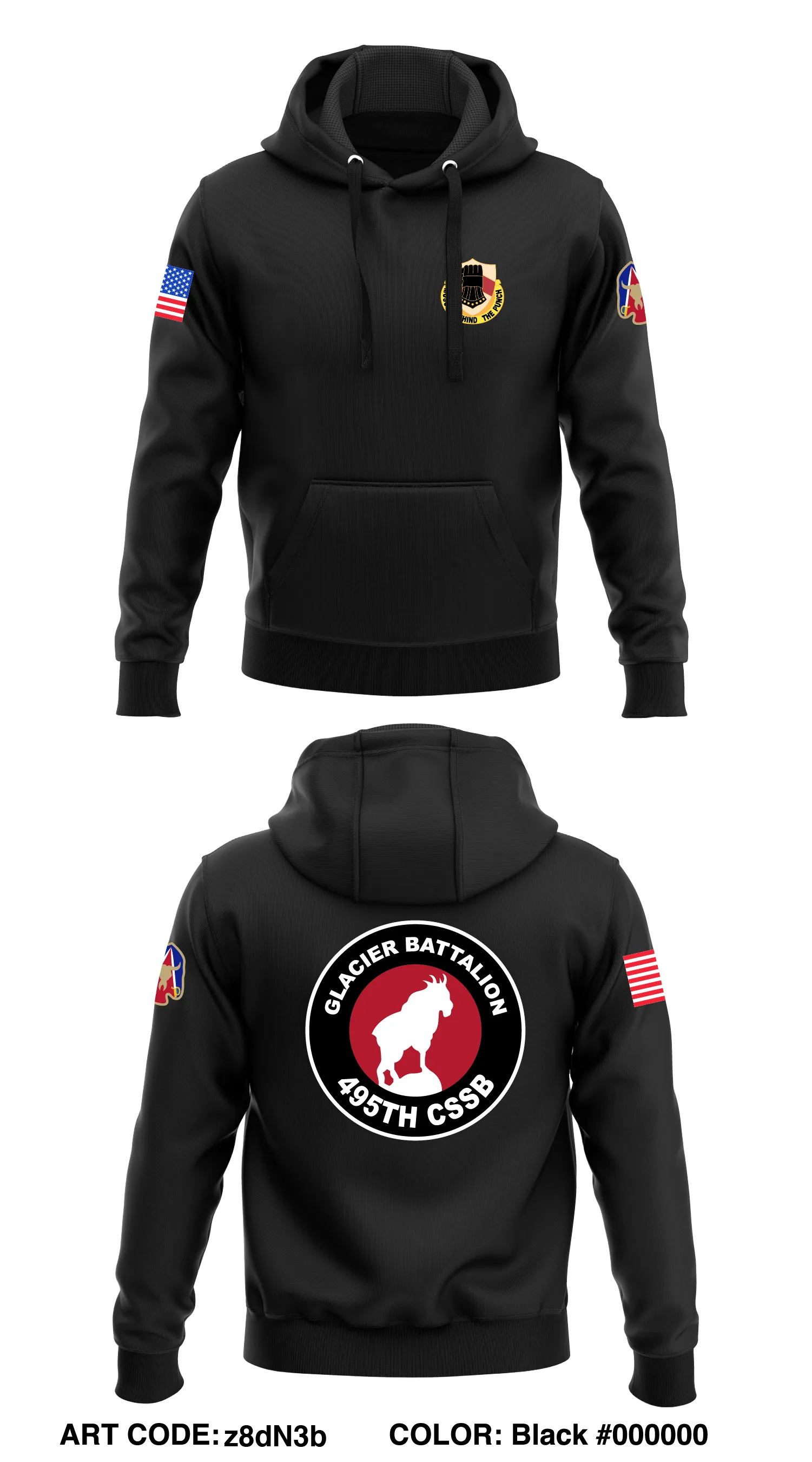 HHC 495th CSSB  Core Men's Hooded Performance Sweatshirt - z8dN3b