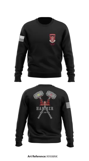 HHC, 52nd BEB, 2IBCT, 4ID Store 1 Core Men's Crewneck Performance Sweatshirt - NY6Wak