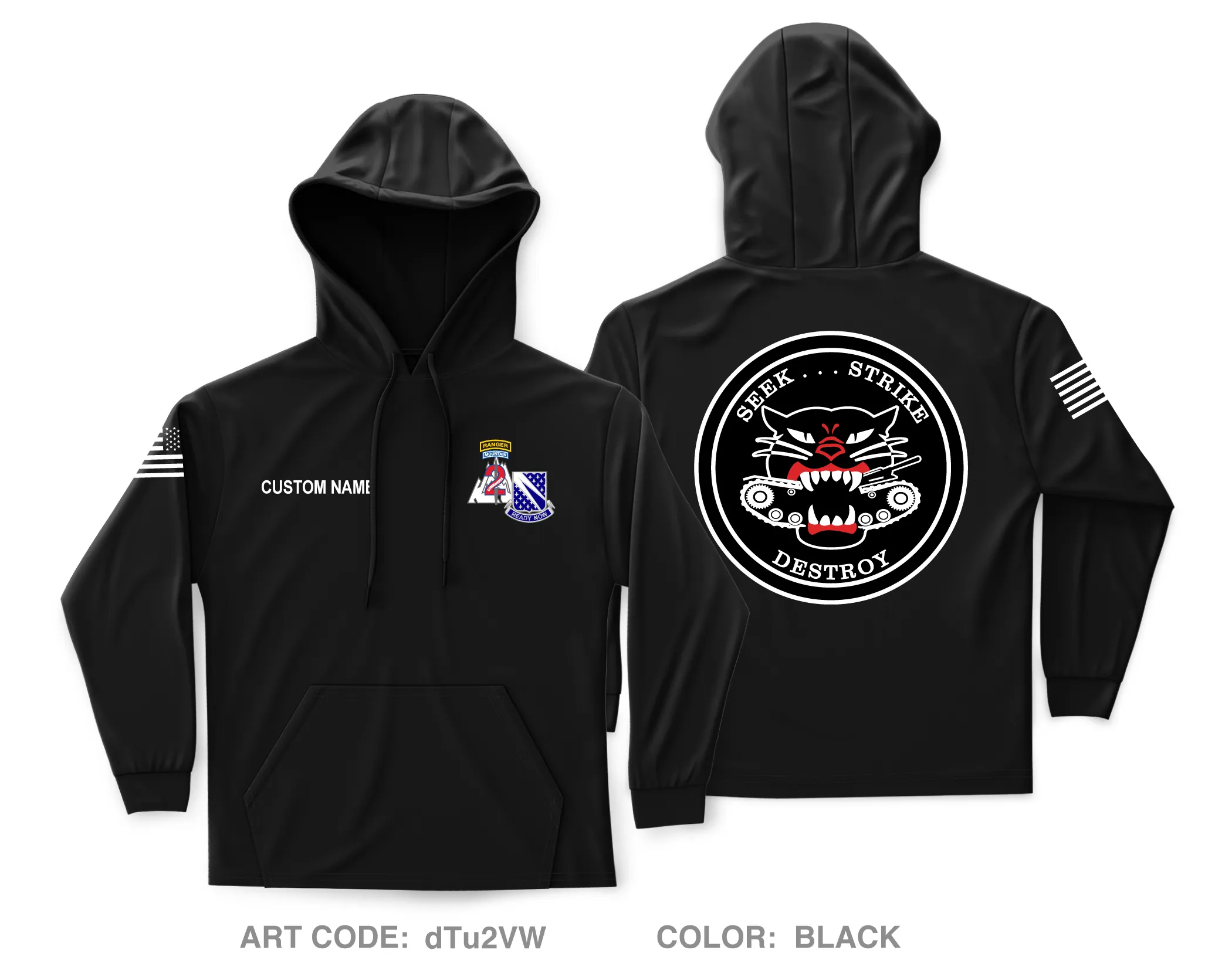 HHT 1-89 CAV Core Men's Hooded Performance Sweatshirt - dTu2VW