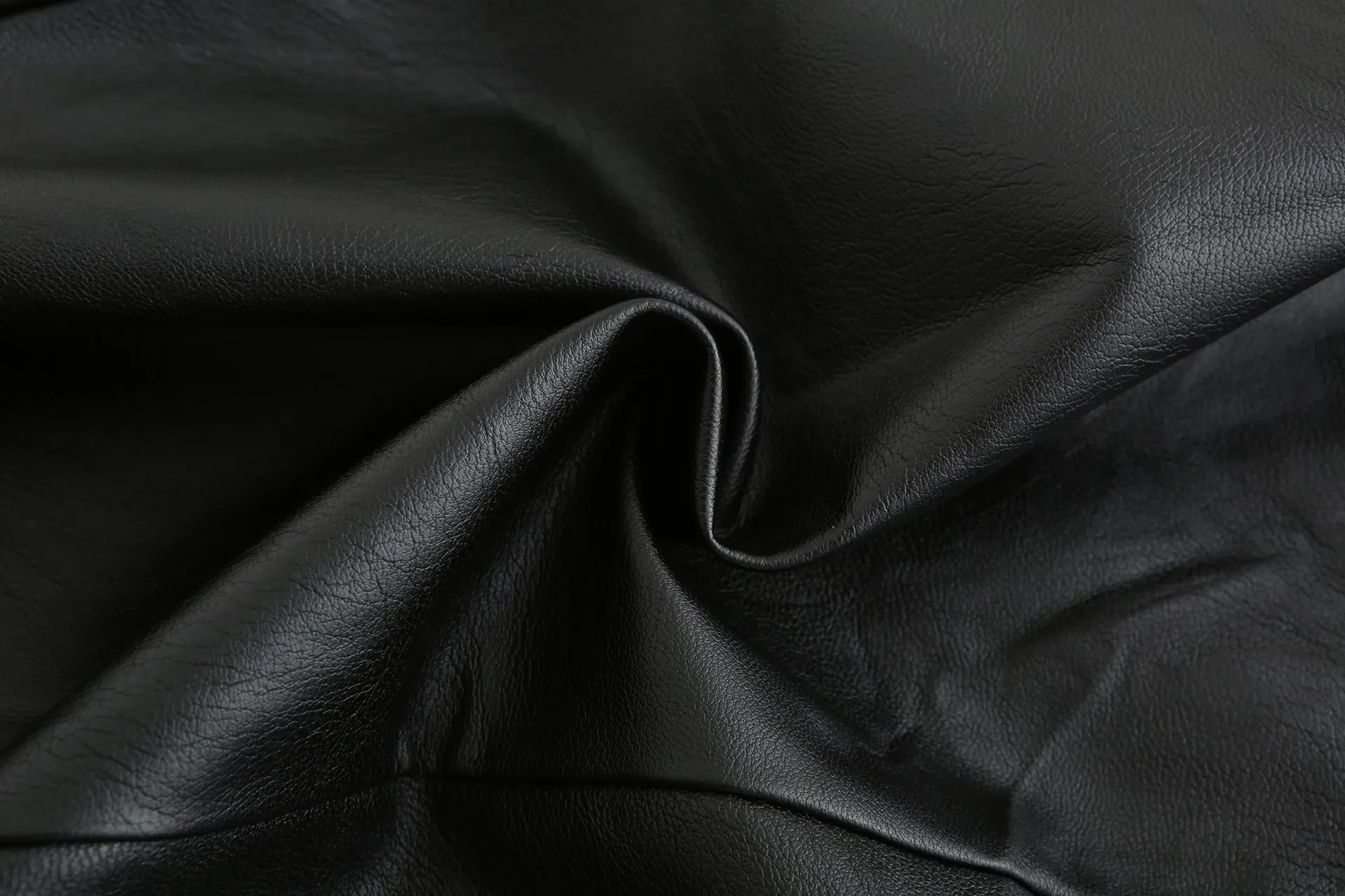 High-waist Fashion Split PU Leather Skirt